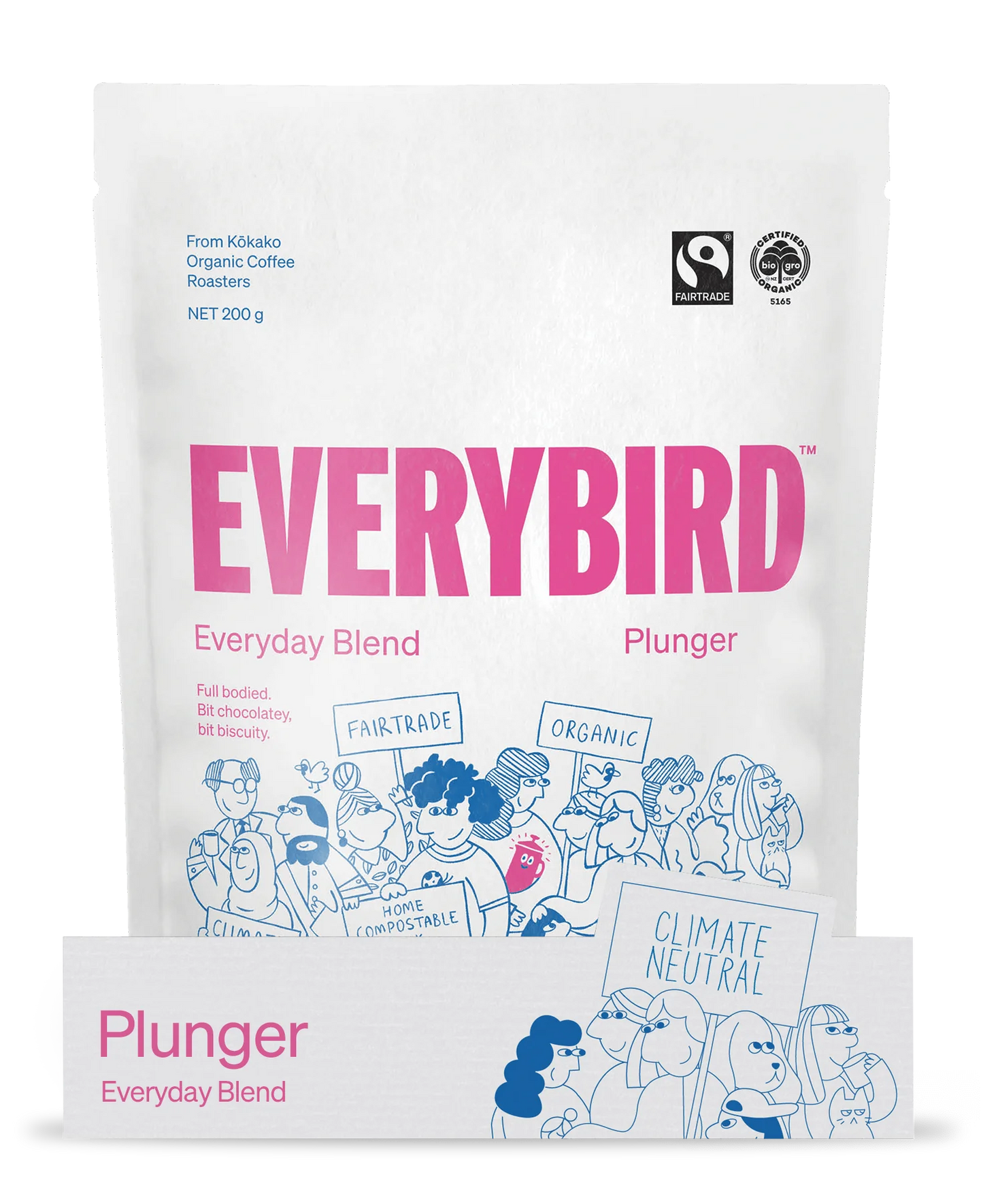 Everybird Everyday Blend Plunger 200g - Case of 6 - Fairtrade Organic
